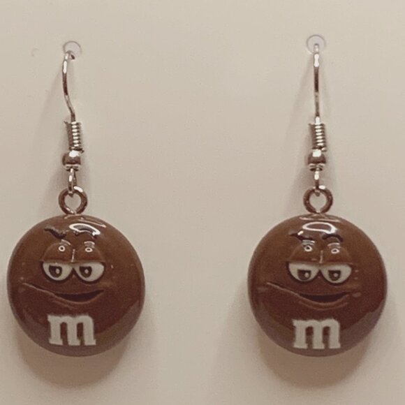 M & M Earring, Candy Earring, Funny Food Earring, Gift Idea, Silly Earring - Picture 2 of 5